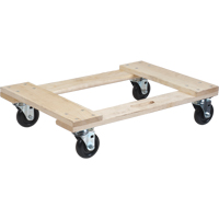 Hardwood Dolly, Polyolefin Wheels, 900 lbs. Capacity, 18" W x 24" D x 7" H SPOC Demo