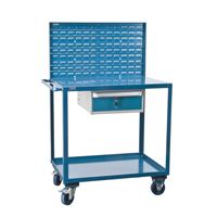 Chariots de service mobiles, 2 Tiers, 24" la x 57" h x 40" p, Capacit&eacute; 1200 lb SPOC Demo
