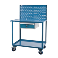 Chariots de service mobiles, 2 Tiers, 24" la x 57" h x 40" p, Capacit&eacute; 1200 lb SPOC Demo