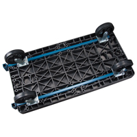 Plastic Platform Trucks, 60" L x 30" W, 2000 lbs. Cap., Mold-on Rubber Wheels SPOC Demo