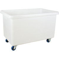 Straight Wall Box Truck, White Polyethylene, 46" L x 28" W x 31" H, 14 cu. ft. Volume, 600 lbs. Capacity SPOC Demo