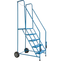 Trailer Access Rolling Ladder with Rails, 4 Steps, 22" Step Width, 37" Platform Height, Steel SPOC Demo
