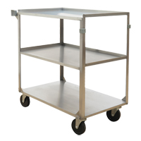 Shelf Carts, 3 Tiers, 21" W x 37-1/4" H x 35-1/8" D, 500 lbs. Capacity SPOC Demo