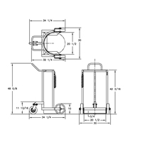 Large Liquid Gas Cylinder Truck LCC, Polyurethane Wheels, 20" W x 20" D Base, 1000 lbs. SPOC Demo