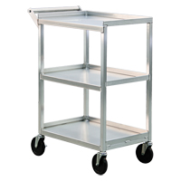 Utility Cart, 3 Tiers, 16-1/2" W x 39" H x 27-3/4" D, 350 lbs. Capacity SPOC Demo