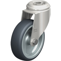 Stainless Steel Thermoplastic Elastomer Caster, Swivel, 4" (102 mm) Dia., 240 lbs. (108 kg.) Capacity SPOC Demo