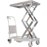 Manual Hydraulic Scissor Lift Table, 35-1/2" L x 20" W, Partial Stainless Steel, 800 lbs. Capacity SPOC Demo