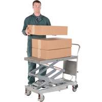 Manual Hydraulic Scissor Lift Table, 35-1/2" L x 20" W, Partial Stainless Steel, 800 lbs. Capacity SPOC Demo