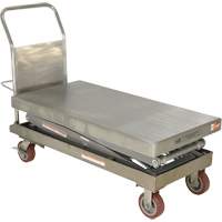 Manual Hydraulic Scissor Lift Table, 47-1/2" L x 24" W, Partial Stainless Steel, 1500 lbs. Capacity SPOC Demo