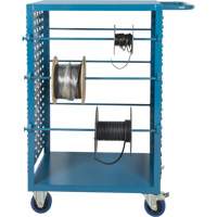 Chariot mobile pour mat&eacute;riaux bobin&eacute;s, Acier, 6 Montants, 21" la x 48" h x 38" p, Capacit&eacute; de 1200 lb SPOC Demo