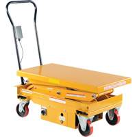 DC Powered Hydraulic Scissor Lift Elevating Cart, Steel, 39-3/4" L x 20-1/2" W, 1000 lbs. Capacity SPOC Demo