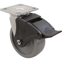 Max9 Caster, Swivel, 6" (152.4 mm), Envirothane Grey-WOW, 1100 lbs. (498.95 kg.) SPOC Demo