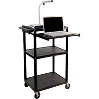 Chariot utilitaire &eacute;lectrique, 3 tiers, 24" x 42" x 18", Capacit&eacute; 300 lb SPOC Demo