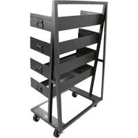 Chariot &agrave; cadre en A robuste &agrave; un c&ocirc;t&eacute; avec 4 grands plateaux, 38" x 25" x 63", Capacit&eacute; 2500 lb SPOC Demo