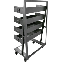 Chariot &agrave; cadre en A robuste &agrave; un c&ocirc;t&eacute; avec 4 grands plateaux &agrave; rebord, 38" x 25" x 63", Capacit&eacute; 2500 lb SPOC Demo