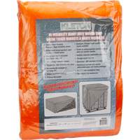 High-Visibility Heavy-Duty Woven Tarp, Polyethylene, Green/Orange, 16' x 20' x 12 mils SPOC Demo