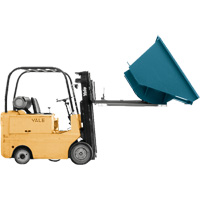 Self-Dumping Hopper, Steel, 3/4 cu.yd., Blue SPOC Demo