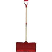 Red Snow Pusher, Polypropylene Blade, D-Grip Handle, 20-3/4" W SPOC Demo