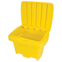 Heavy-Duty Outdoor Salt and Sand Storage Container, 30" x 24" x 24", 5.5 cu. Ft., Yellow SPOC Demo