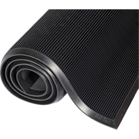 Mat-A-Dor Mat, Rubber, Scraper Type, Finger Tip Style Pattern, 2' x 2-2/3', Black SPOC Demo