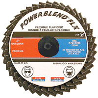 POWERBLEND FLX Roll-on Flap Disc, 2" x Type R, Z40 Grit, Zirconia Alumina SPOC Demo