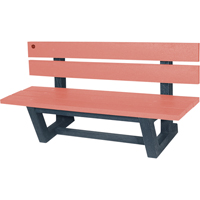 Bancs de parc d'ext&eacute;rieur, Plastique recycl&eacute;, 60" lo x 22-13/16" la x 29-13/16" h, S&eacute;quoia SPOC Demo