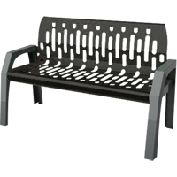 Bancs Stream, Acier, 48" lo x 25" la x 34" h, Noir SPOC Demo
