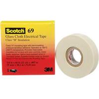 Ruban en tissu de verre Scotch, 19 mm (3/4") la x 20 m (66') lo, 7 mils, Blanc SPOC Demo