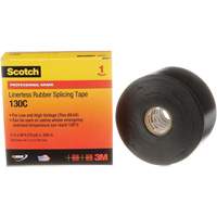 Ruban d'&eacute;pissage sans support en caoutchouc de calibre professionnel Scotch, 50,8 mm (2") la x 9 m (30') lo, 30 mils, Noir SPOC Demo