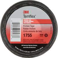 Temflex Cotton Friction Tape 1755, 19 mm (3/4") x 18.28 m (60'), Black SPOC Demo