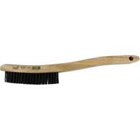 Economy Curved Handle Scratch Brush, Brass, 3 x 19 Wire Rows, 13-3/4" Long SPOC Demo