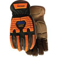 Gants antichocs Drill Sergeant, Grand, Paume en Cuir fleur, Poignet &agrave; enfiler SPOC Demo