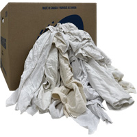 Wiper Rags Box, Ganzie, White, 20 lbs. SPOC Demo