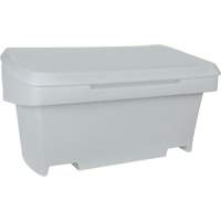 Heavy-Duty Outdoor Salt and Sand Storage Container, 24" x 48" x 24", 10 cu. Ft., Grey SPOC Demo