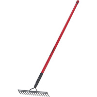 Level Rake, Fibreglass Handle, 14" W, Forged Steel Blade, 14 Tines SPOC Demo