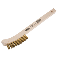 Small Cleaning Scratch Brushes, Brass, 2 x 9 Wire Rows, 8-5/8" Long SPOC Demo