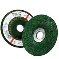 Green Corps Depressed Centre Wheel, 4-1/2" x 1/4", 7/8" Arbor, Aluminum Oxide, Type 27 SPOC Demo