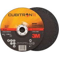 Cubitron II Depressed Centre Grinding Wheels, 4" x 1/4", 3/8" Arbor, Type 27 SPOC Demo