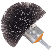 Brosse sph&eacute;rique mont&eacute;e &agrave; fils cr&ecirc;p&eacute;s, 1-1/2", Fils 0,008", Tige 1/4" SPOC Demo