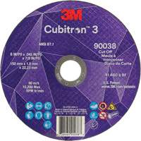 Meule &agrave; tronçonner Cubitron 3, 6" x 0,045", Type T27, C&eacute;ramique, 10 200 Tr/min SPOC Demo