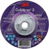 Cubitron 3 Cut-Off Wheel, 4-1/2" x 0.045", 5/8"-11 Arbor, Type T27, Ceramic, 13300 RPM SPOC Demo