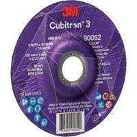 Cubitron 3 Cut-Off Wheel, 5" x 0.04", 7/8" Arbor, Type 27, Ceramic, 60 RPM SPOC Demo