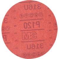 Disque abrasif rouge 01224 Hookit, 316U, dia 6", Grain P120, Oxyde d'aluminium, A SPOC Demo