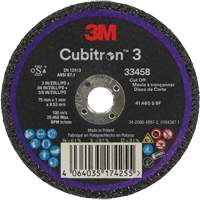 Cubitron 3 Cut-Off Wheel, 3" x 0.039", 3/8" Arbor, Ceramic SPOC Demo