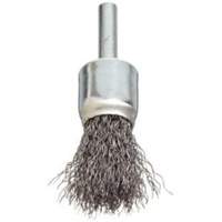 Brosse &agrave; fils cr&ecirc;p&eacute;s avec moyeu, 3/4", Fils 0,006", Tige 1/4" SPOC Demo