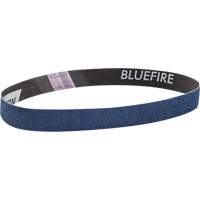 Courroie abrasive en tissu Bluefire, 3/4" la x 18" lo, Alumine de zirconium, Grain 120 SPOC Demo