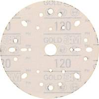 Disque abrasif dor&eacute; Hookit, dia 6", Grain 120, Oxyde d'aluminium, Poids C SPOC Demo