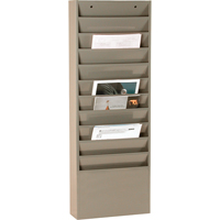 Literature Storage Racks, Stationary, 11 Slots, Steel, 13-1/4" W x 4-1/8" D x 36" H SPOC Demo