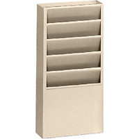 Literature Storage Racks, Stationary, 5 Slots, Steel, 9-3/4" W x 4-1/8" D x 21" H SPOC Demo