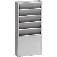 Literature Storage Racks, Stationary, 5 Slots, Steel, 9-3/4" W x 4-1/8" D x 21" H SPOC Demo